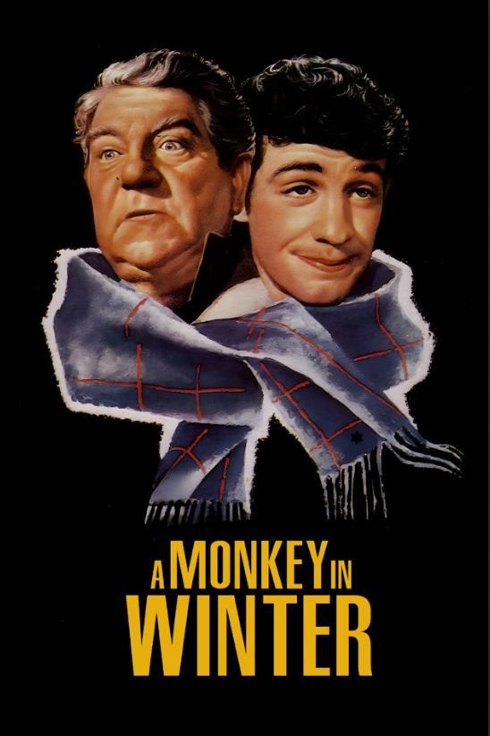 A Monkey in Winter 1962 Movie Poster 24x36 | French Drama Comedy | Jean Gabin - PosterFire.com