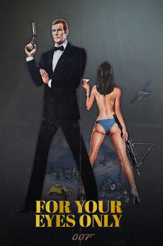 For Your Eyes Only (1981) 24x36 Movie Poster, Roger Moore, Iconic Spy Action - PosterFire.com