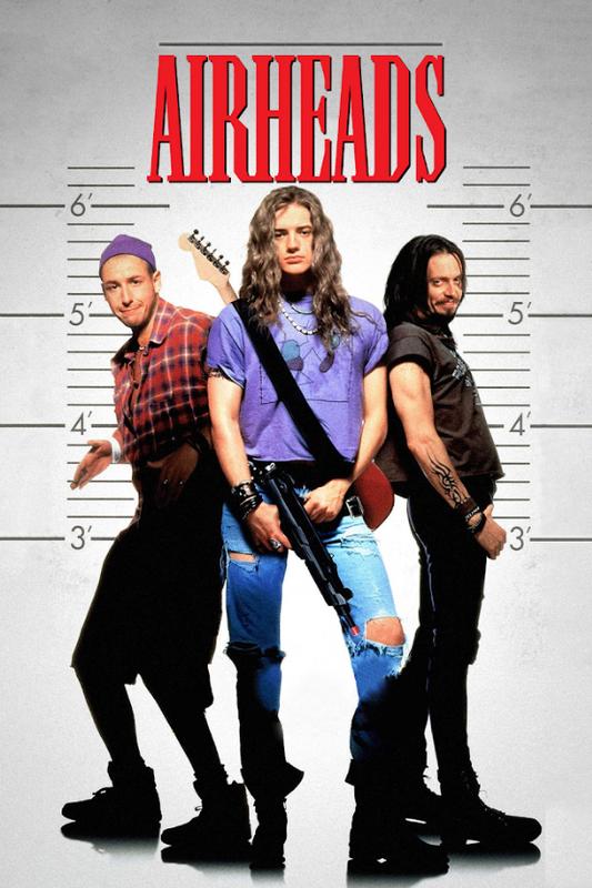 Airheads 1994 Poster 24x36 - Brendan Fraser, Rock Comedy, Music Mayhem - PosterFire.com