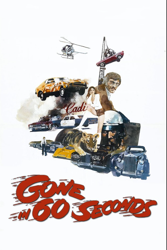 Gone in 60 Seconds (1974) Poster 24x36 – Iconic Car Chase Art, Classic Action Mo - PosterFire.com