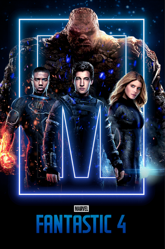 Fantastic Four (2015) 24x36 Movie Poster Sci-Fi Superhero Action Adventure Art - PosterFire.com