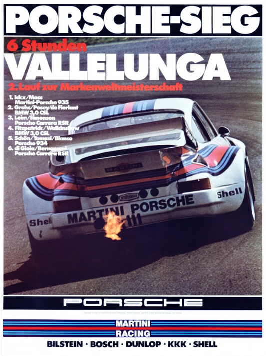 Vallelunga Car Racing Poster 24x36 – Vintage Motorsport Art, Classic Racing Even - PosterFire.com