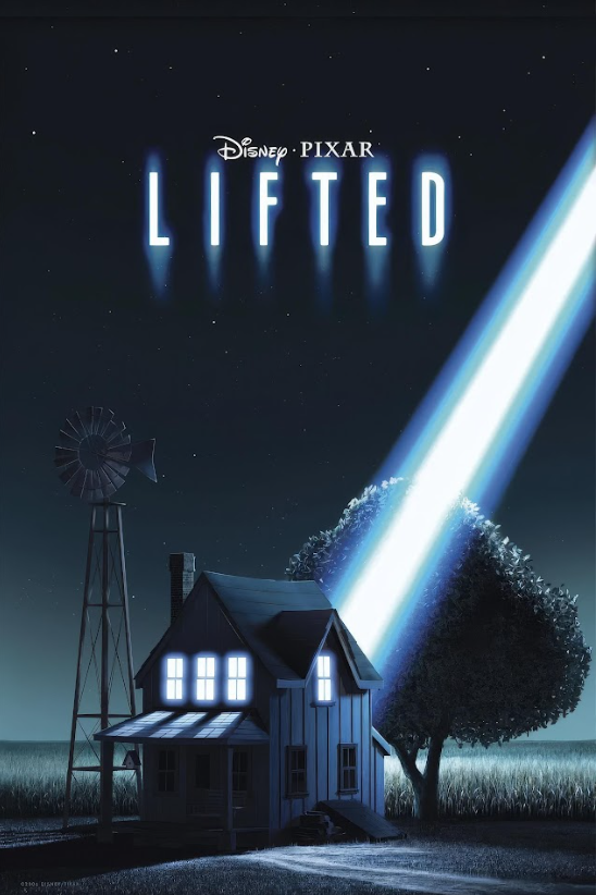 Lifted 2006 Movie Poster 24x36 - Animated Short, Sci-Fi Comedy, Pixar Classic