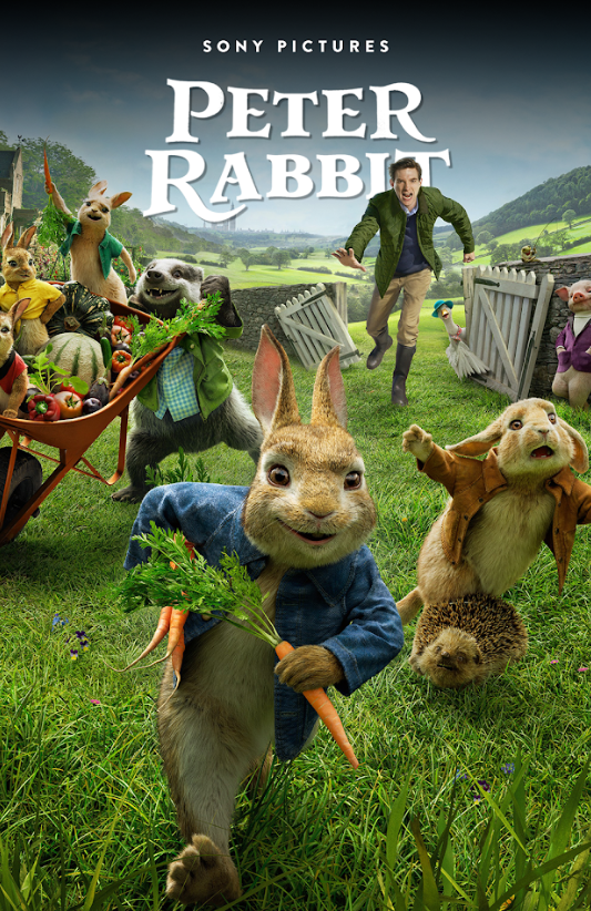 Peter Rabbit 2018 Movie Poster 24x36 - Family Comedy, Beatrix Potter, Animated