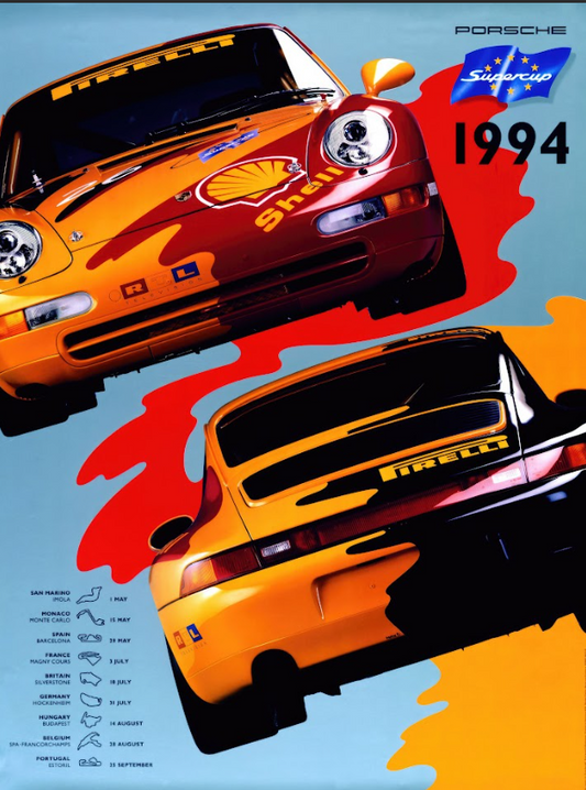 Supar Cup 1996 Car Racing Poster - High-Speed Competition, Classic Motorsports - PosterFire.com