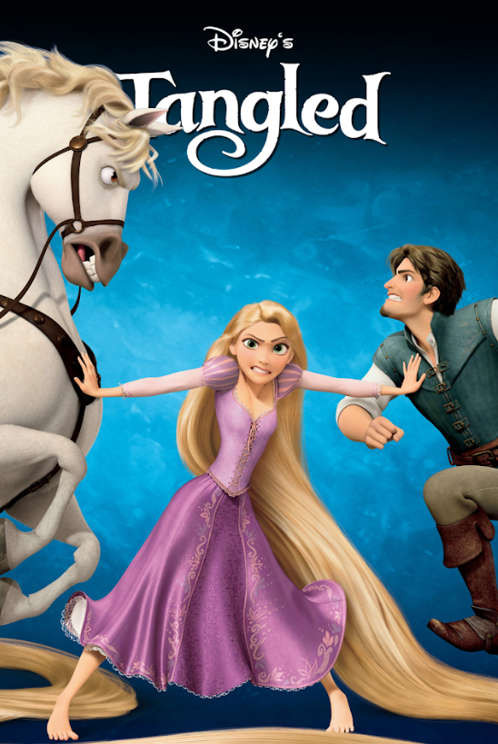 Tangled (2010) 24x36 Movie Poster, Disney Animated Classic, Rare Vintage Art