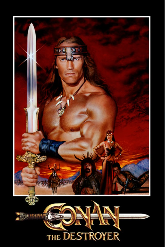 Conan the Destroyer (1984) 24x36 Poster Arnold Schwarzenegger Action Fantasy - PosterFire.com