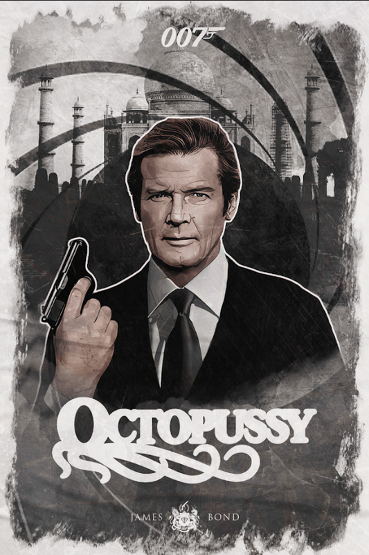 Octopussy 1983 Poster 24x36 - James Bond Action Spy Thriller Roger Moore Art - PosterFire.com