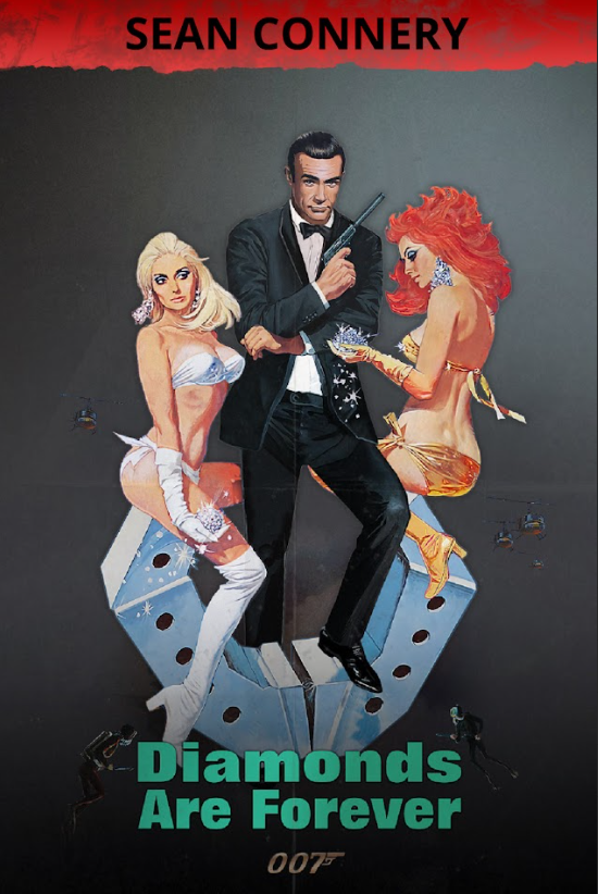 Diamonds Are Forever 1971 Poster 24x36 - James Bond Spy Action Adventure - PosterFire.com