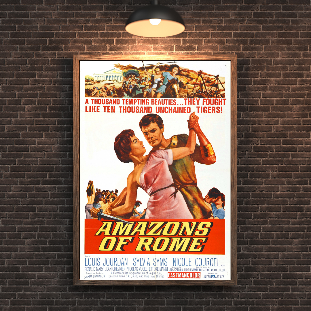 Amazons of Rome Movie Poster - Vintage Historical Drama Collectible Art Print