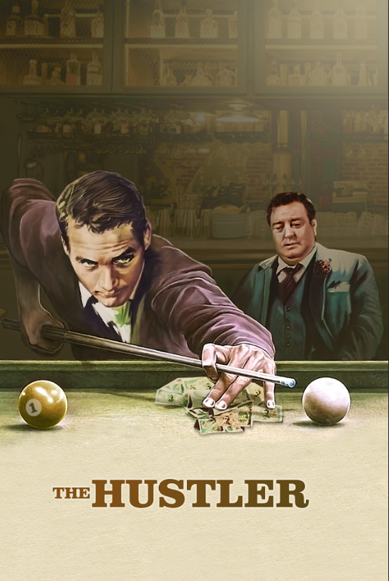 The Hustler (1961) 24x36 Movie Poster, Paul Newman, Classic Pool Hustler Drama