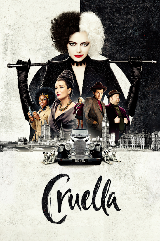 Cruella (2021) Movie Poster 24x36 Disney, Emma Stone, Stylish Villain Origin Art - PosterFire.com