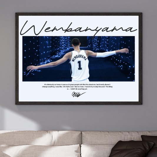 Victor Wembanyama Poster Large 24"x 36" spurs NBA Legend Wall Art Canvas spurs 4 - PosterFire.com