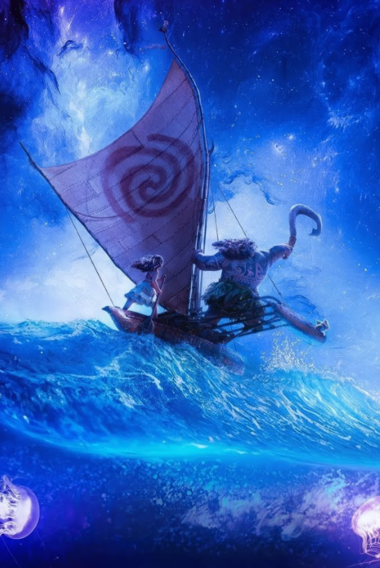 Moana 2 2024 Poster 24x36 - Disney Adventure Animation Sequel Film Art