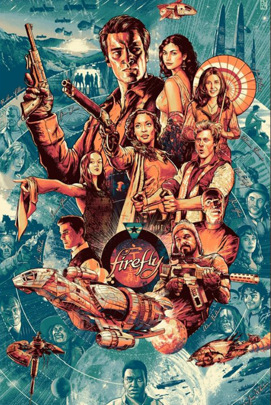 Firefly 2002 Poster 24x36 - Joss Whedon Space Western Sci-Fi Cult TV Series - PosterFire.com