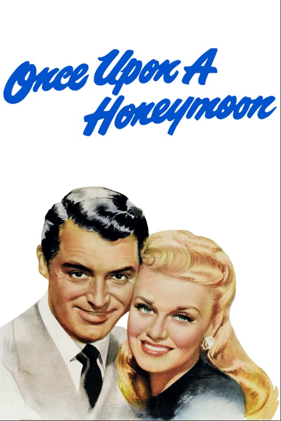 Once Upon a Honeymoon 1942 Poster 24x36 - Ginger Rogers, Cary Grant Romantic - PosterFire.com