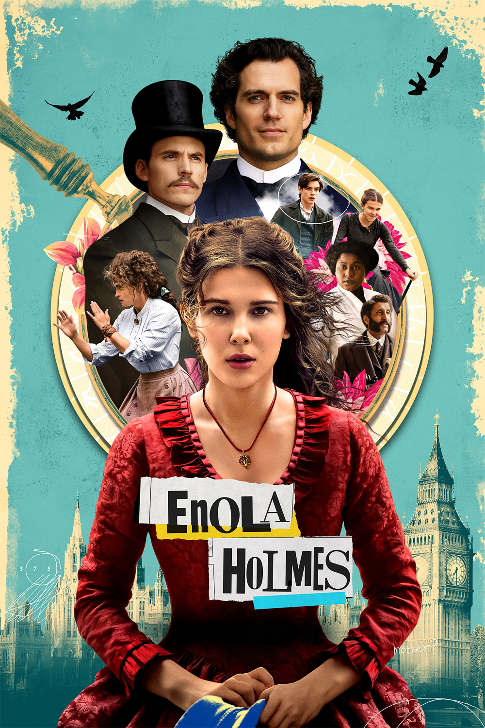 Enola Holmes (2020) Poster 24x36 - Mystery Adventure with Sherlock's Sister - PosterFire.com