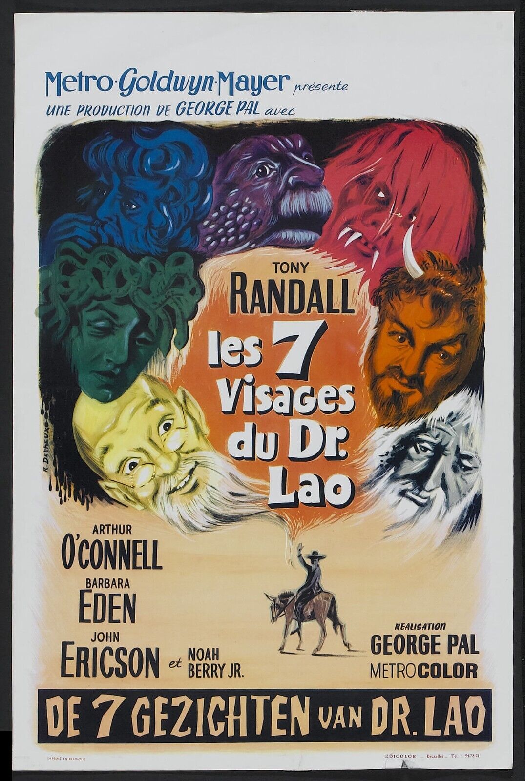 7 Faces of Dr. Lao 02 Movie Poster - Vintage Fantasy Cult Classic Collectible - PosterFire.com