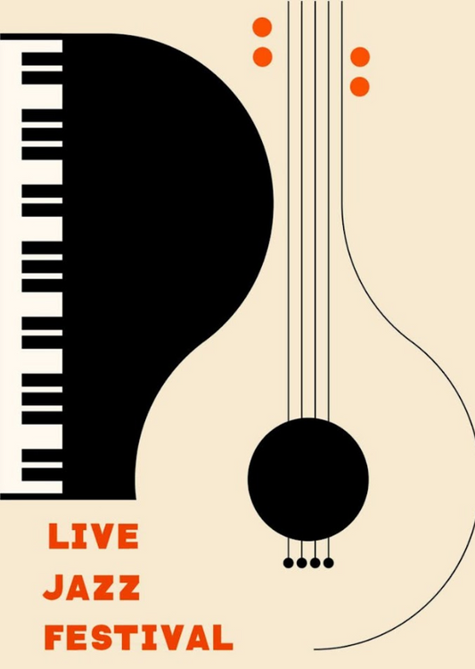 Live Jazz Festival Poster 24x36 - Exciting Event, Dynamic Design, Rare Art - PosterFire.com