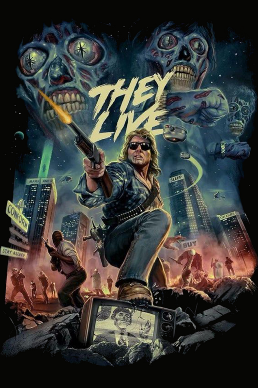 They Live 1988 Movie Poster 24x36 Sci-Fi Action Alien Conspiracy Classic - PosterFire.com