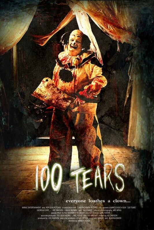 100 Tears Movie Poster - Vintage Horror Cult Classic Collectible Art Print