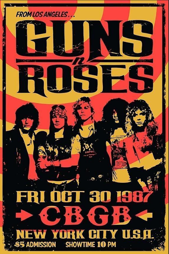 Guns N' Roses Poster 24x36 Rock Band Music Legends Concert Tour - PosterFire.com