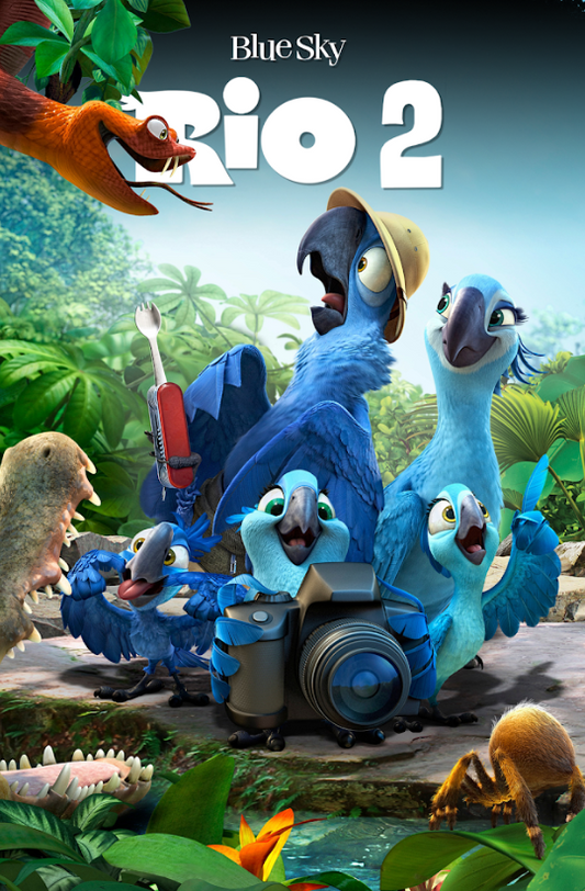 Rio 2 2014 Movie Poster 24x36 - Animated Adventure, Blu & Jewel, Family Comedy