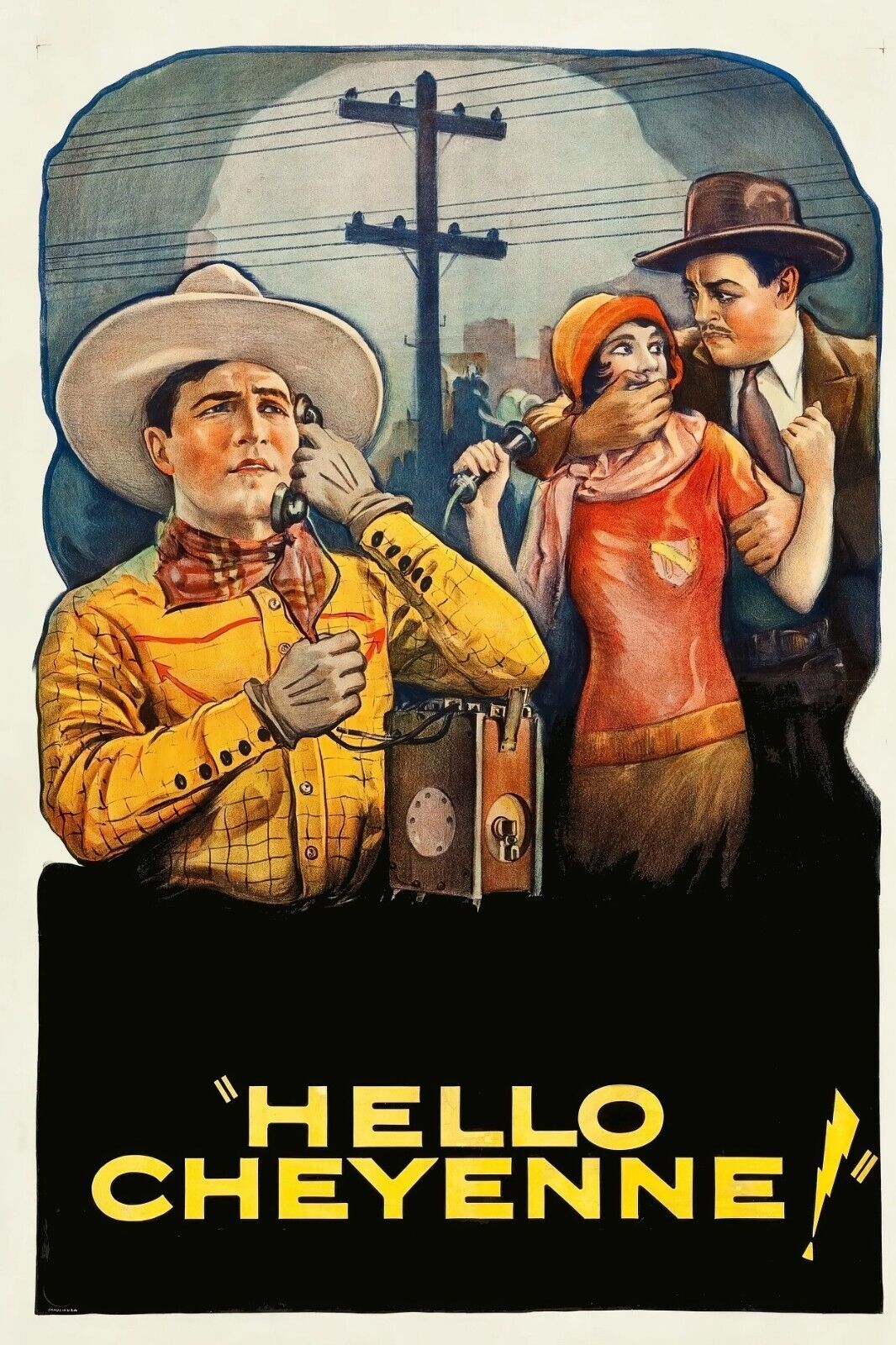 Hello Cheyenne! 1928 Poster 24x36 - Silent Western Drama - PosterFire.com