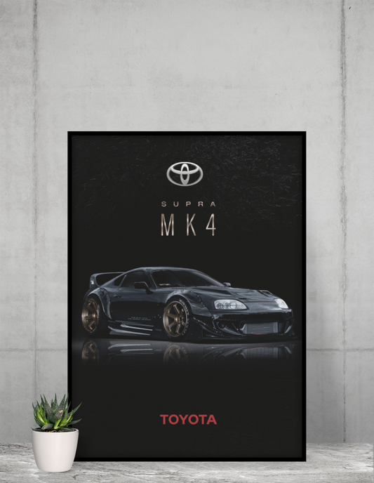 Toyota Supra MK4 24X36 Poster GR Tuner Garage Shop import GT4 Nismo 2JZ Coilover