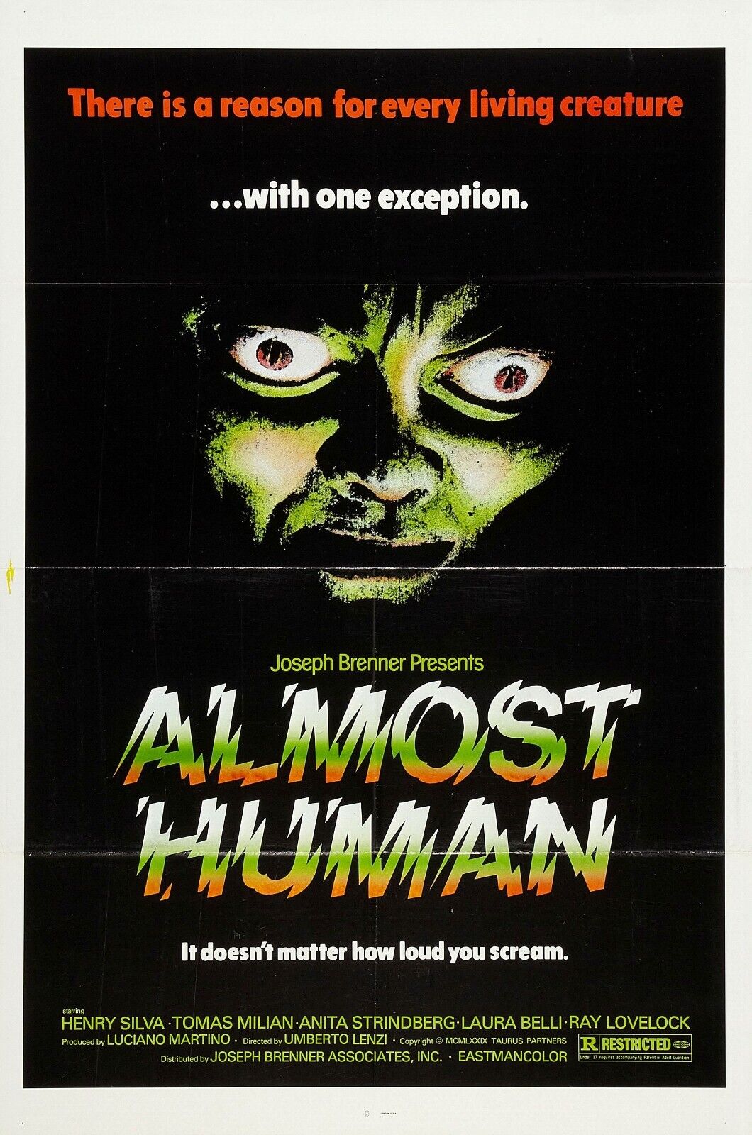 Almost Human Movie Poster - Vintage Sci-Fi Thriller Collectible Art Print