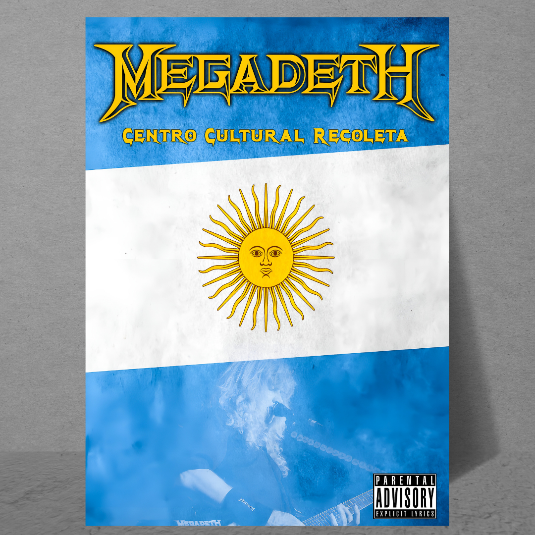 Megadeth Live at Centro Cultural Recoleta Vintage Concert Poster - PosterFire.com