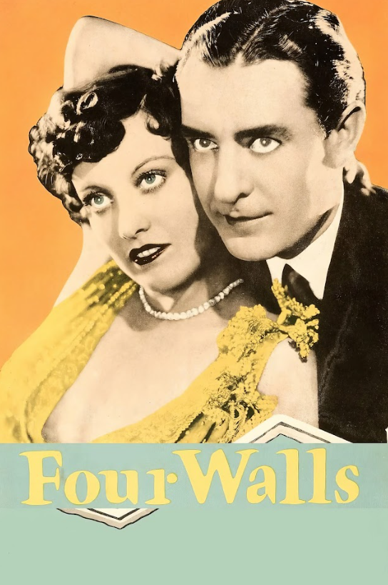 Four Walls (1928) 24x36 Movie Poster, Silent Crime Drama, Rare Vintage Film Art - PosterFire.com