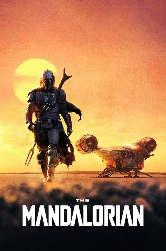 The Mandalorian 2019 Poster 24x36 - Star Wars Bounty Hunter Baby Yoda Sci-Fi Adv - PosterFire.com