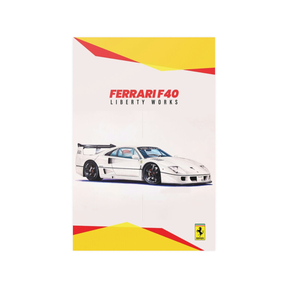 Ferrari F40 Liberty Works Edition Wall Poster 24x36 LB-WORKS F50 RWB Decor Car - PosterFire.com