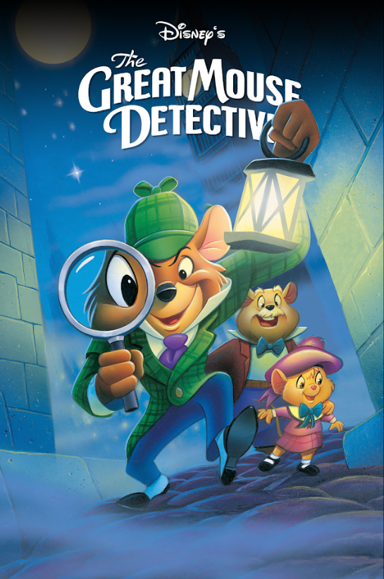 The Great Mouse Detective (1986) 24x36 Movie Poster, Disney Animated Mystery