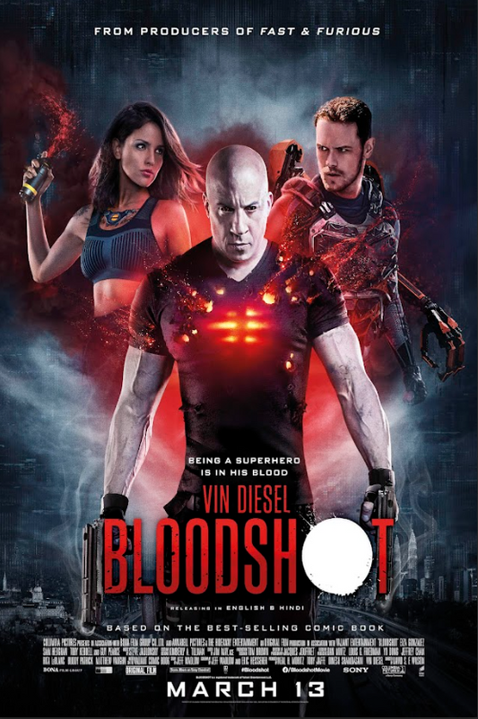 Bloodshot (2020) 24x36 Poster Vin Diesel Action Sci-Fi Retro Artwork