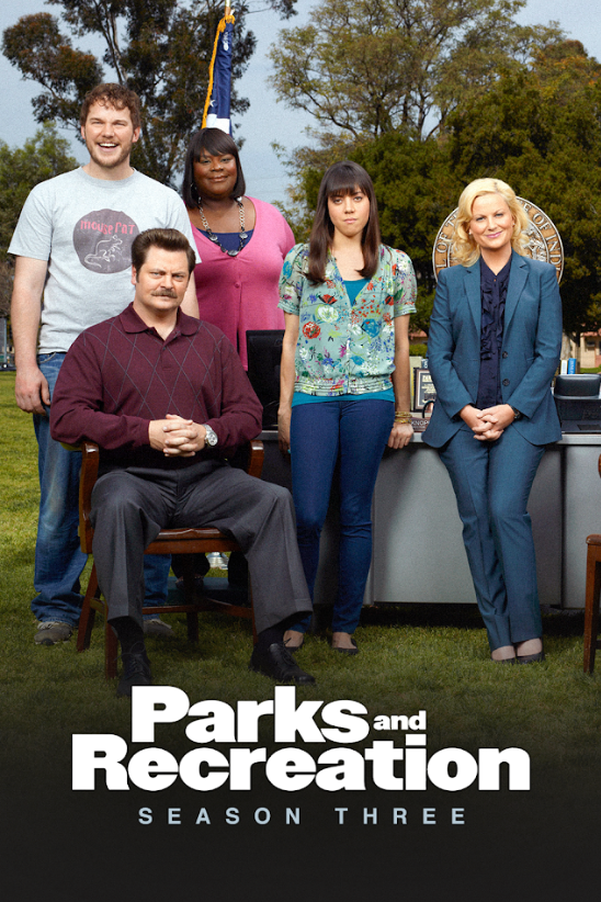 Parks and Recreation Season 3 (2009) 24x36 Poster Hilarious Comedy Series Art - PosterFire.com