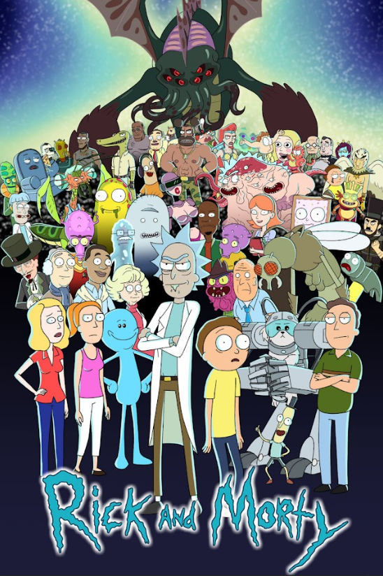 Rick and Morty 2013 Poster 24x36 - Animated Sci-Fi Comedy Hilarious Adventures