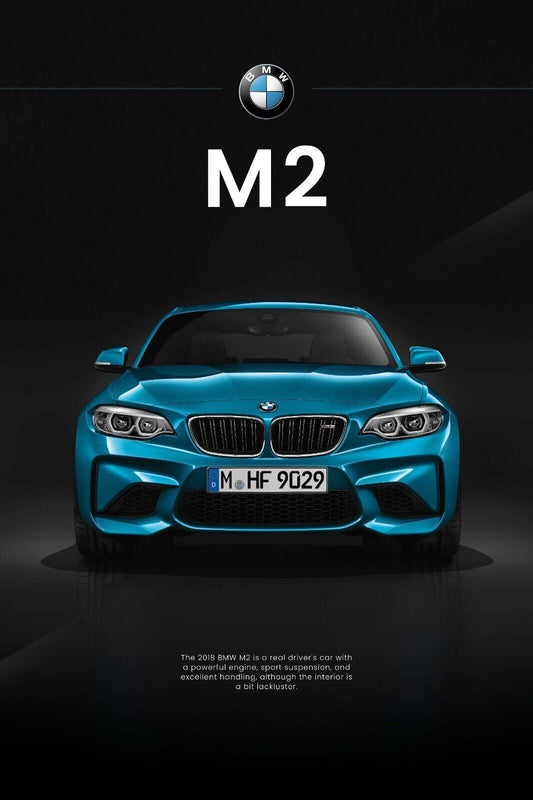 BMW M2 24X36 WALL ART Poster Motorsport Euro Germany 2 series M240i Competition - PosterFire.com