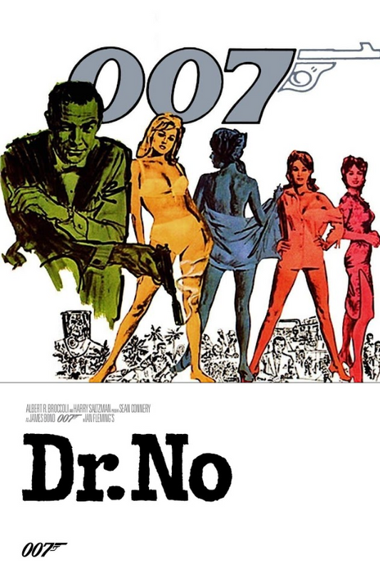 Dr. No (1962) 24x36 Poster Sean Connery Classic Spy Adventure Retro Film - PosterFire.com