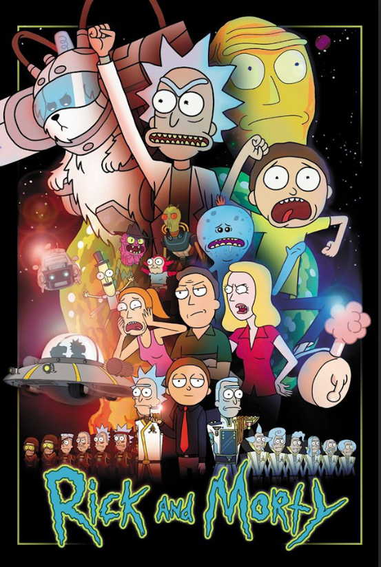 Rick and Morty 2013 Poster 24x36 - Animated Sci-Fi Comedy Bizarre Adventures