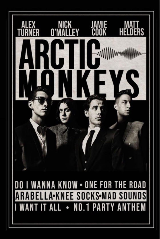 Arctic Monkeys Poster 24x36 - Indie Rock, Alex Turner, British Music Icons - PosterFire.com