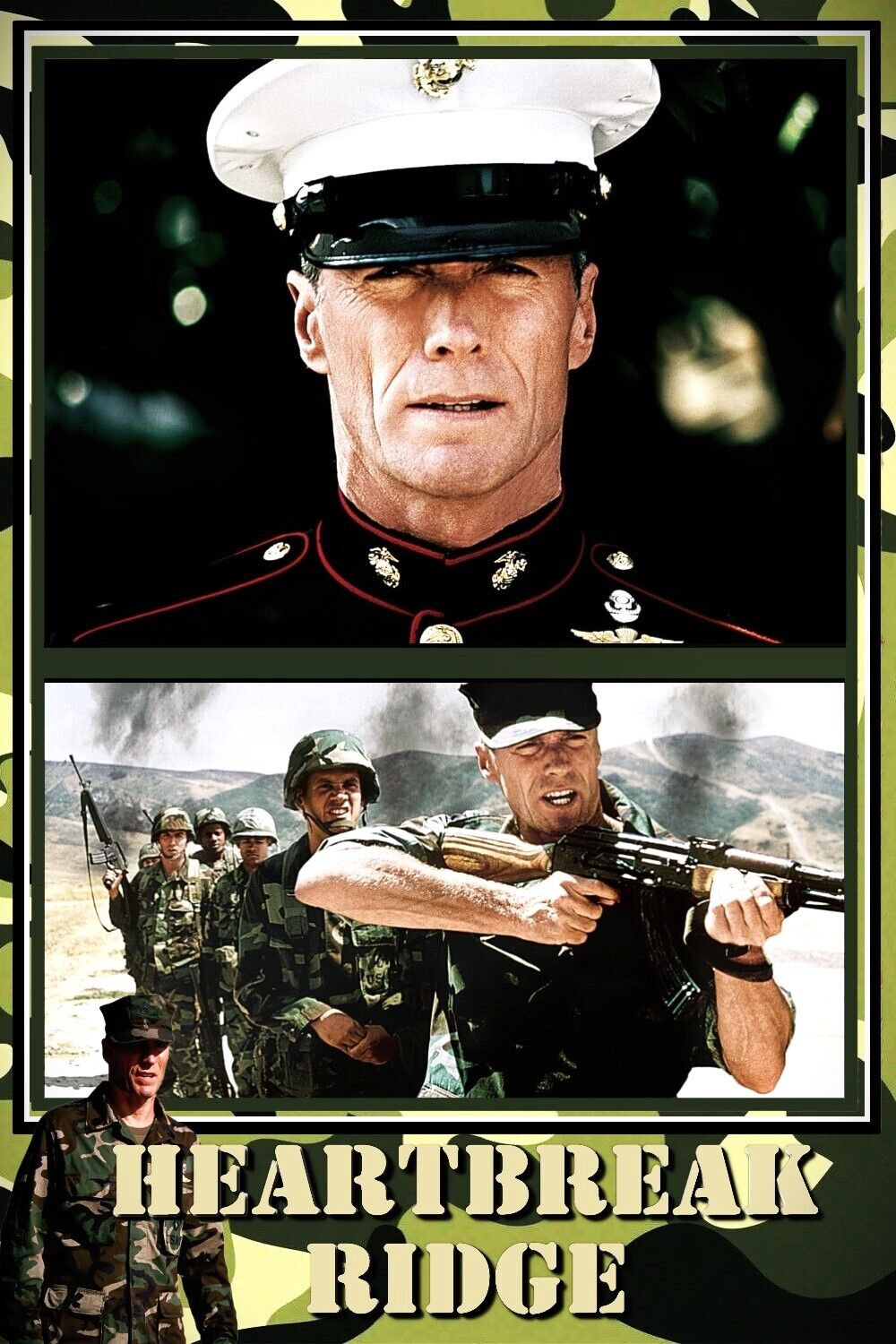 Heartbreak Ridge 1986 Poster 24x36 - Clint Eastwood Military Drama - PosterFire.com