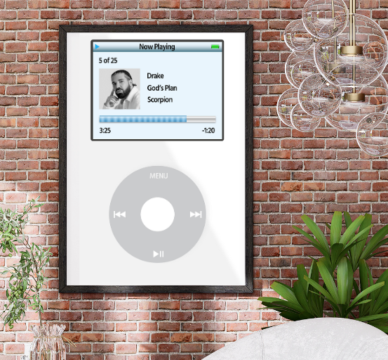 You Choose! Ipod Custom Music Player song plaque album cover Posters 24x36 Gift