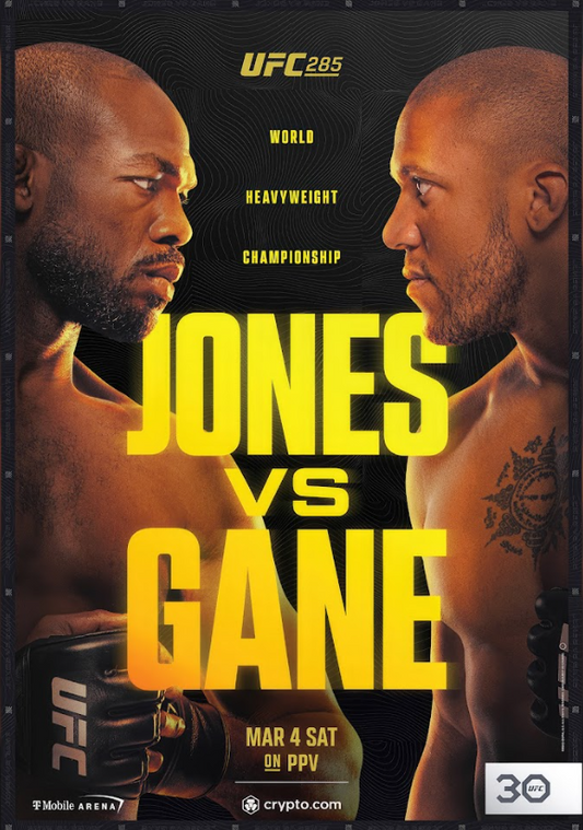 Jones vs Gane Poster 24x36 - Heavyweight Battle, Championship Fight, Ultimate - PosterFire.com