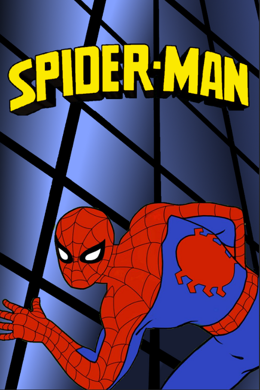 Spider-Man 1981 Poster 24x36 - Animated Series Marvel Superhero Retro Action