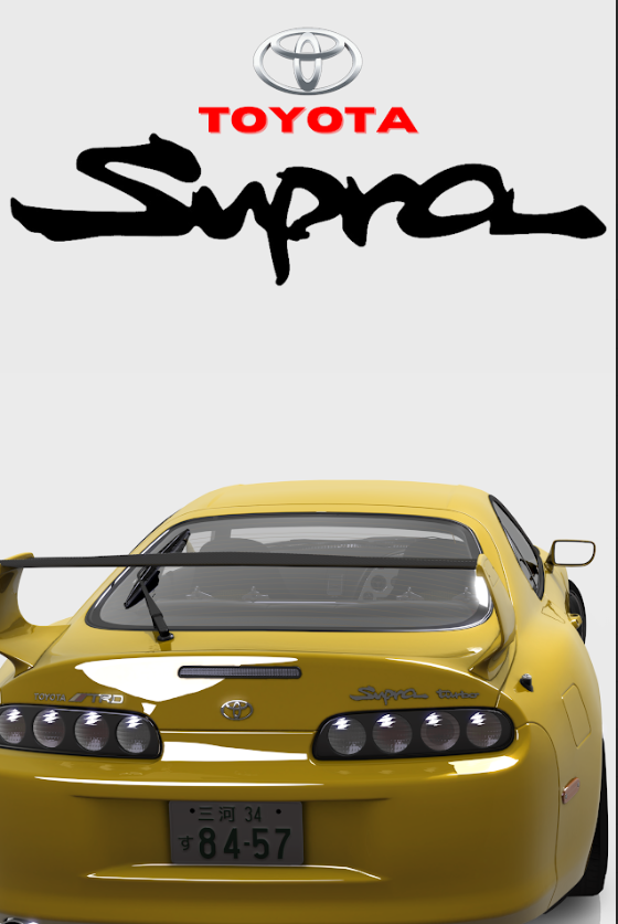 Toyota Supra MK4 Poster 24x36 - Iconic JDM Car, Turbocharged Legend Art