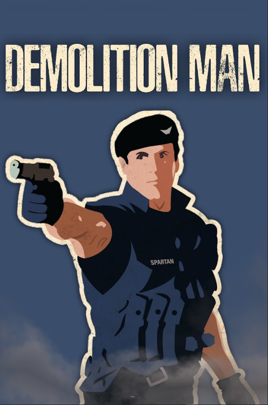 Demolition Man (1993) 24x36 Poster Wesley Snipes Sci-Fi Action Futuristic Retro - PosterFire.com