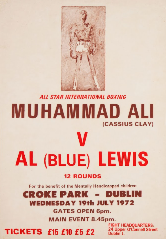 Muhammad Ali vs Al Lewis Boxing Poster 24x36 - 1970 Heavyweight Fight - PosterFire.com