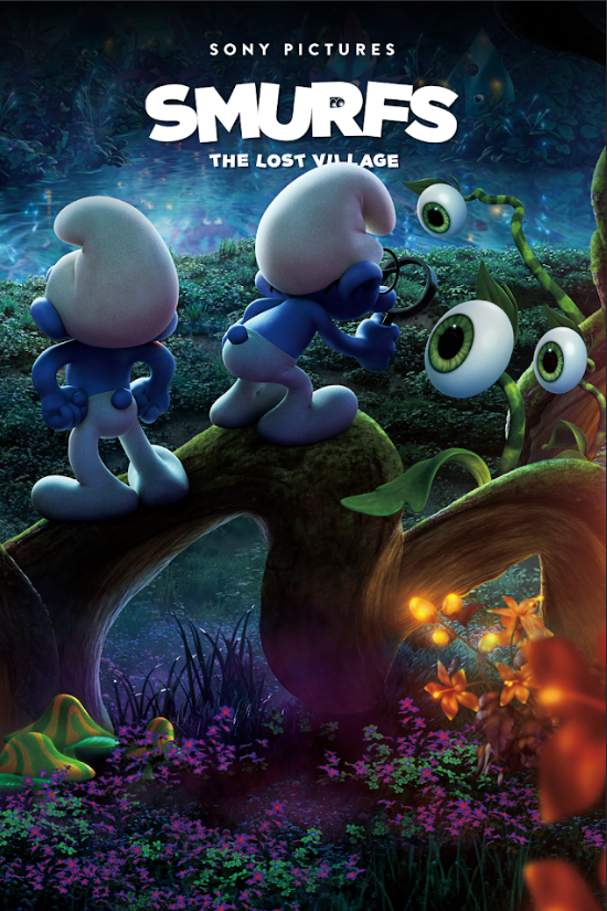 Smurfs: The Lost Village 2017 Movie Poster 24x36 - Animated Adventure, Smurfette